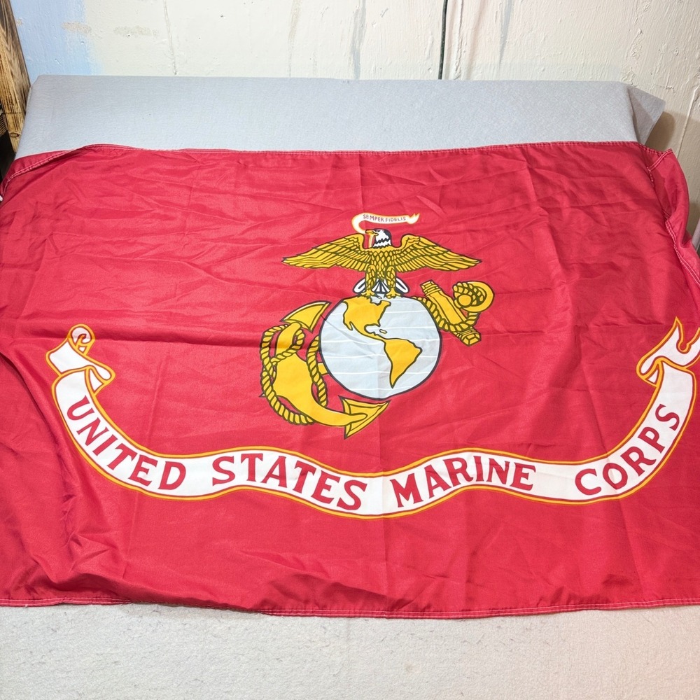 US Marine Corps 3'x5' Flag - USMC Eagle Globe & Anchor Red Flag America Freedom